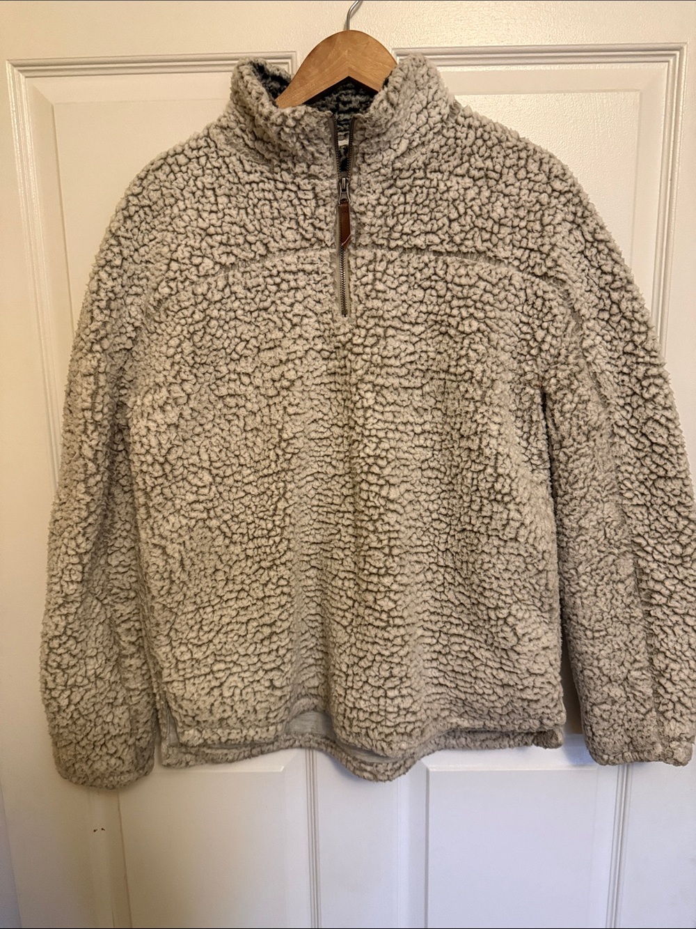 Thread & Supply Women's Sherpa Zip-Up Pullover - Light Beige